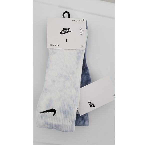 New NWT Nike Everyday Plus Cushioned Tie-Dye Crew Socks 2 Pack Men's 12-15 - Picture 3 of 6